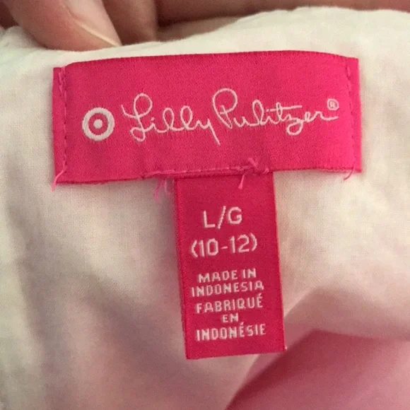 SOLD π€NWT TARGET LILLY PULITZER 2015 NEON PINK SHIFT DRESS SIZE L 10-12π€ - Picture 11 of 16